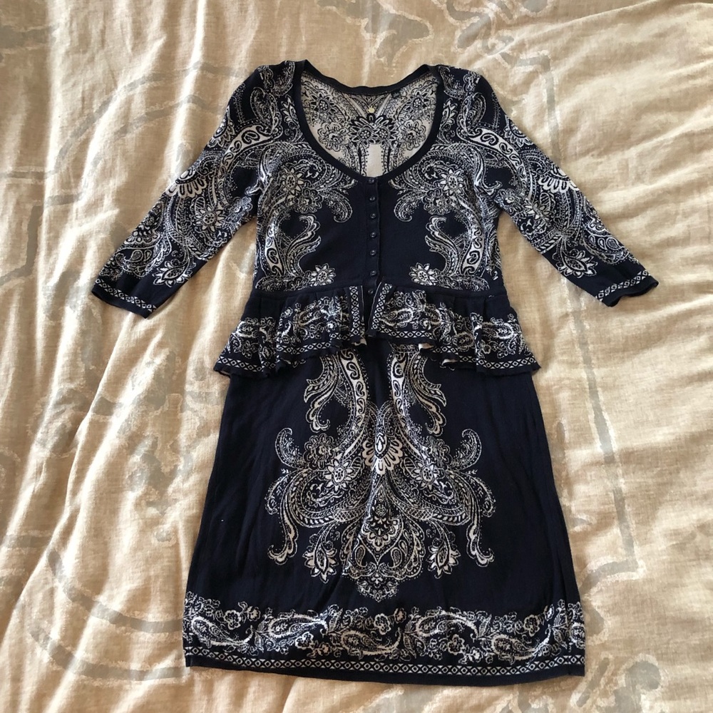 Knit peplum dress